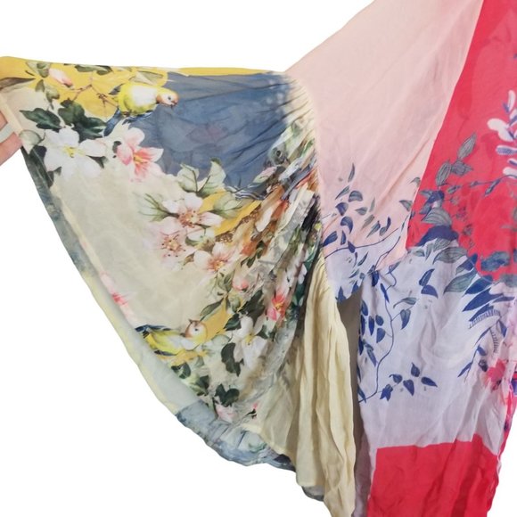 Anthropologie Floreat Womens OS Bird Floral Print - Picture 4 of 8